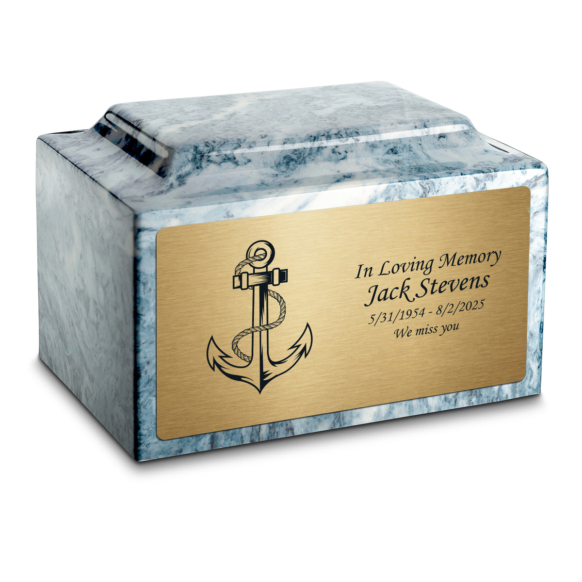 Adult Legacy Anchor Cultured Marble Urns by MacKenzie
