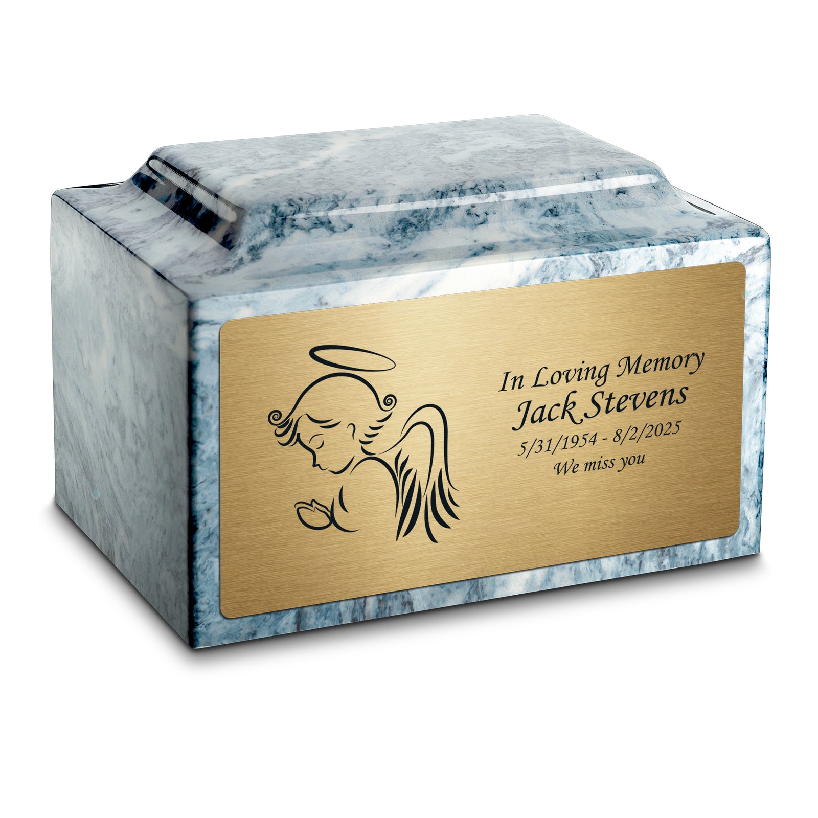 Adult Legacy Angel Cultured Marble Urns by MacKenzie