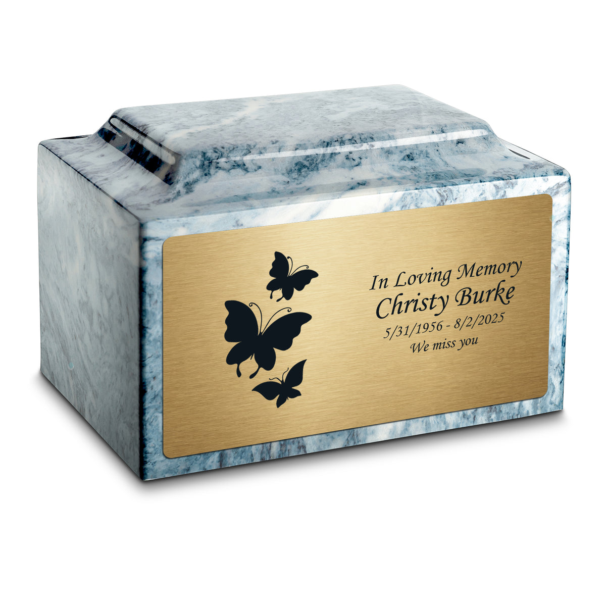 Adult Legacy Butterflies Cultured Marble Urns by MacKenzie