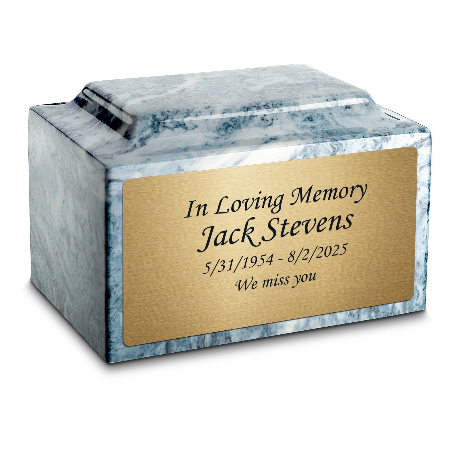 Adult Legacy Custom Text Cultured Marble Urns by MacKenzie