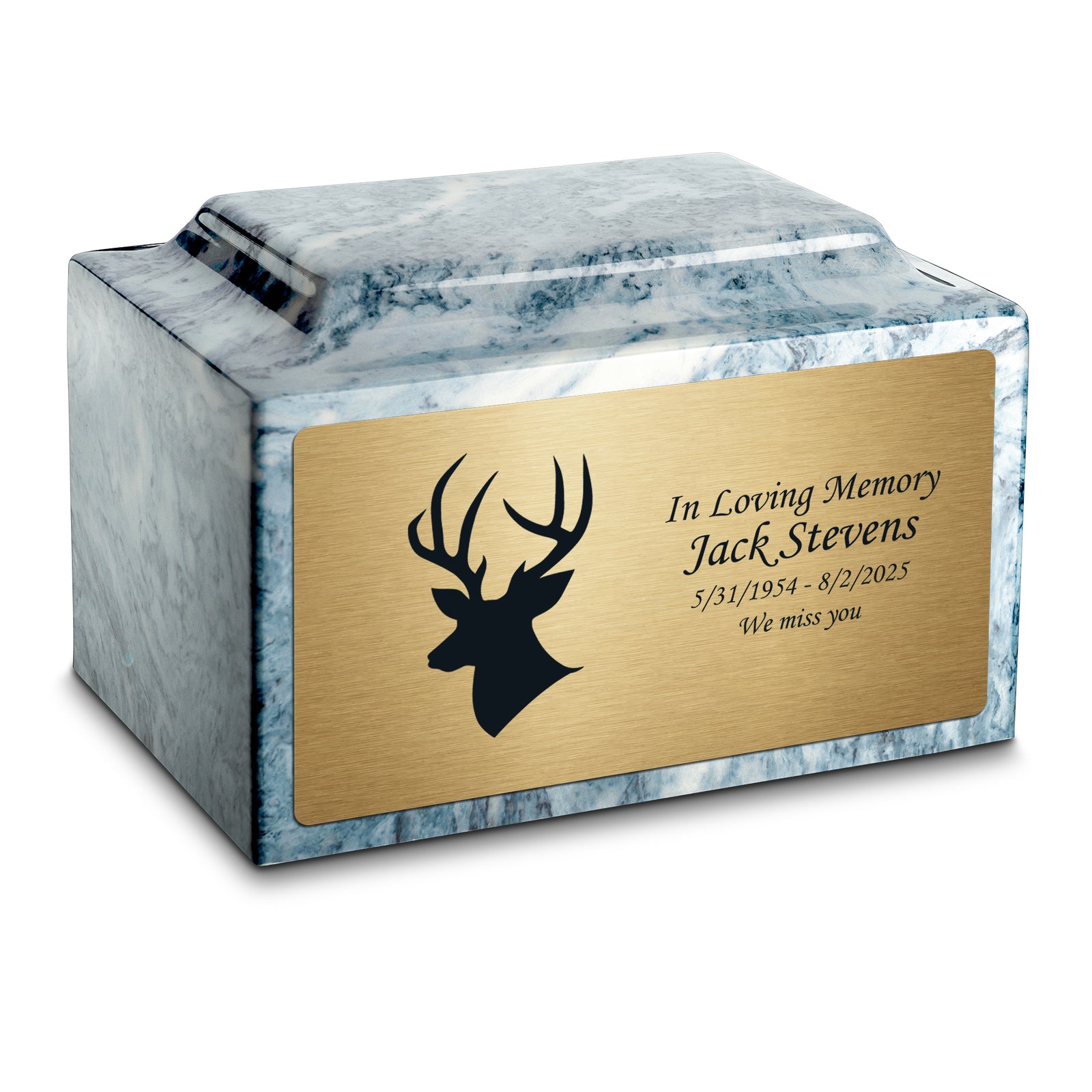 Adult Legacy Deer Cultured Marble Urns by MacKenzie