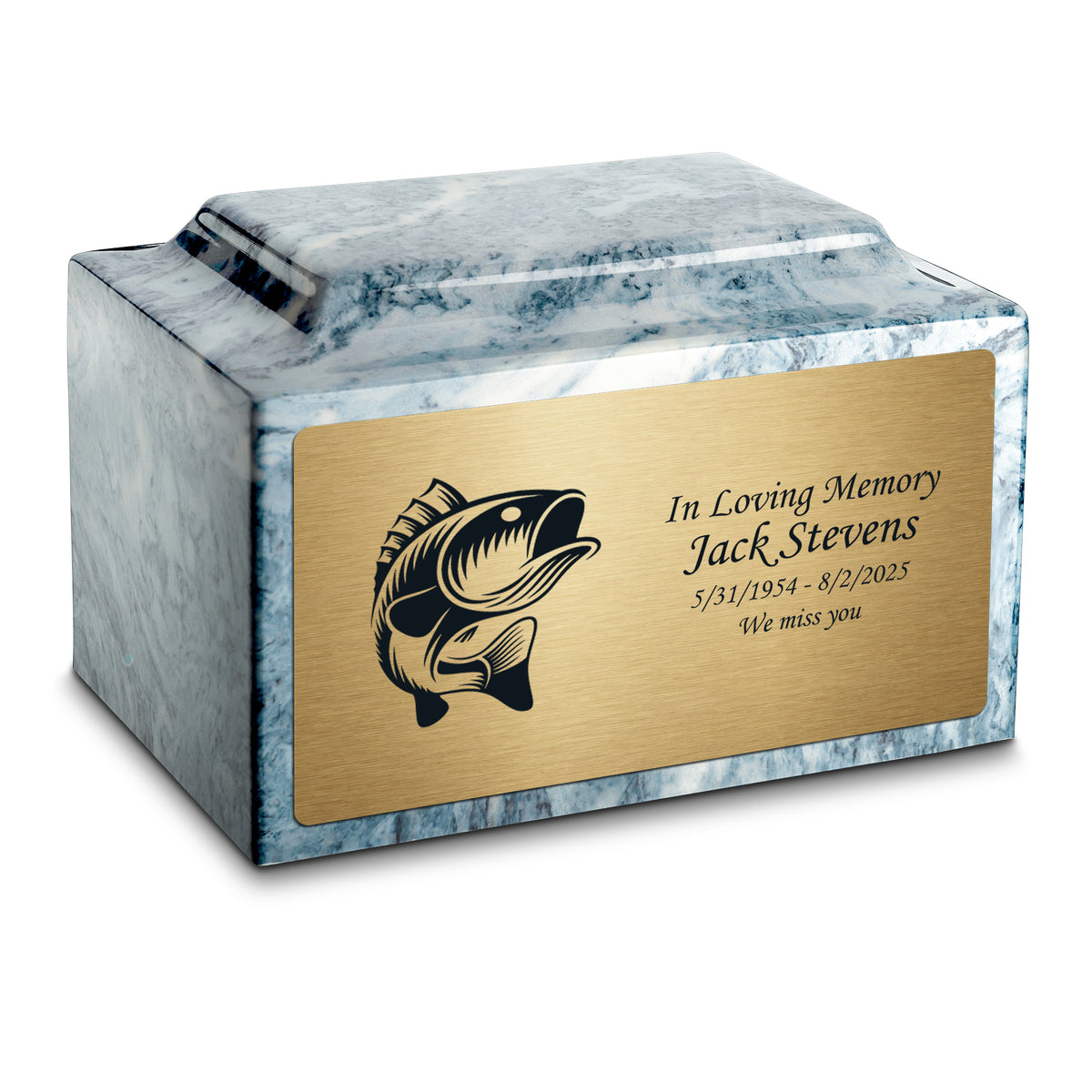 Adult Legacy Fishing Cultured Marble Urns by MacKenzie