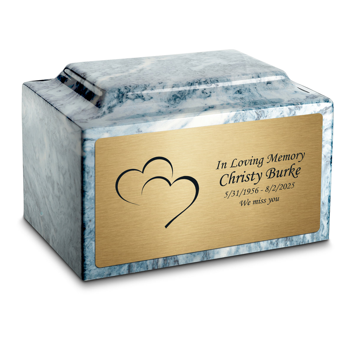 Adult Legacy Hearts Cultured Marble Urns by MacKenzie