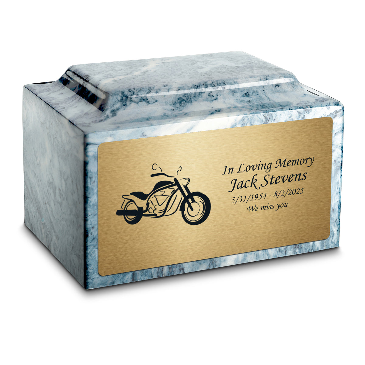 Adult Legacy Motorcycle Cultured Marble Urns by MacKenzie