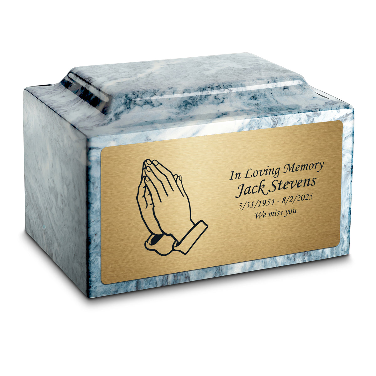 Adult Legacy Praying Hands Cultured Marble Urns by MacKenzie