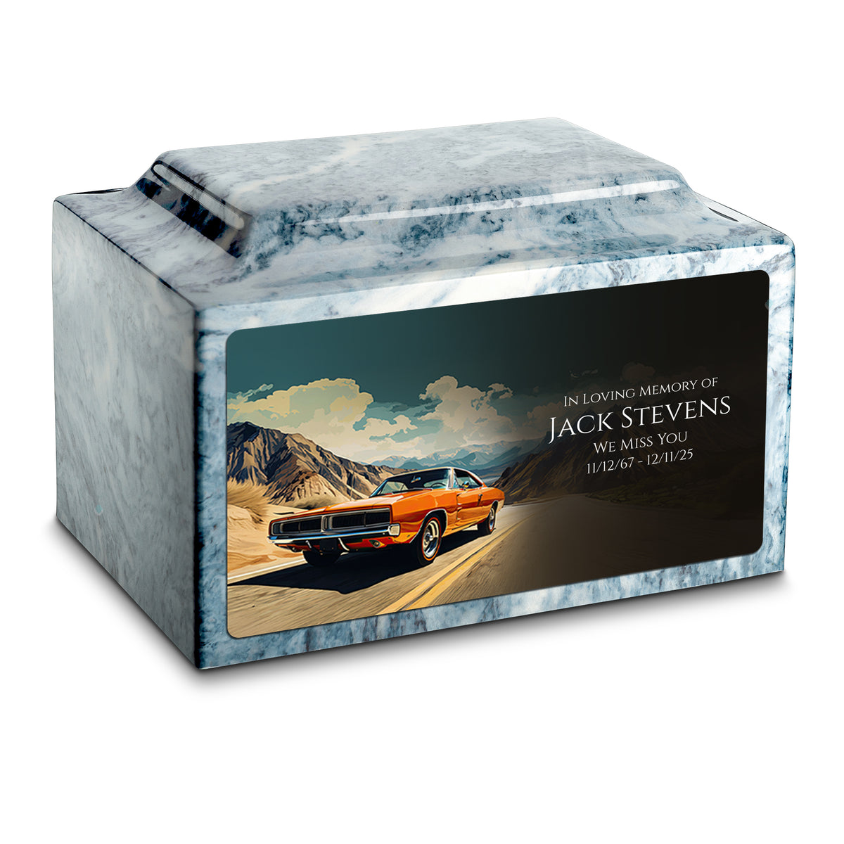 Adult Legacy Custom Printed Classic Car Cultured Marble Urns by MacKenzie