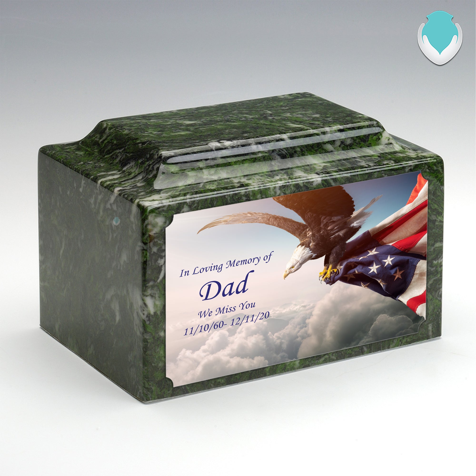 Adult Legacy Custom Printed American Eagle Cultured Marble Urns by MacKenzie