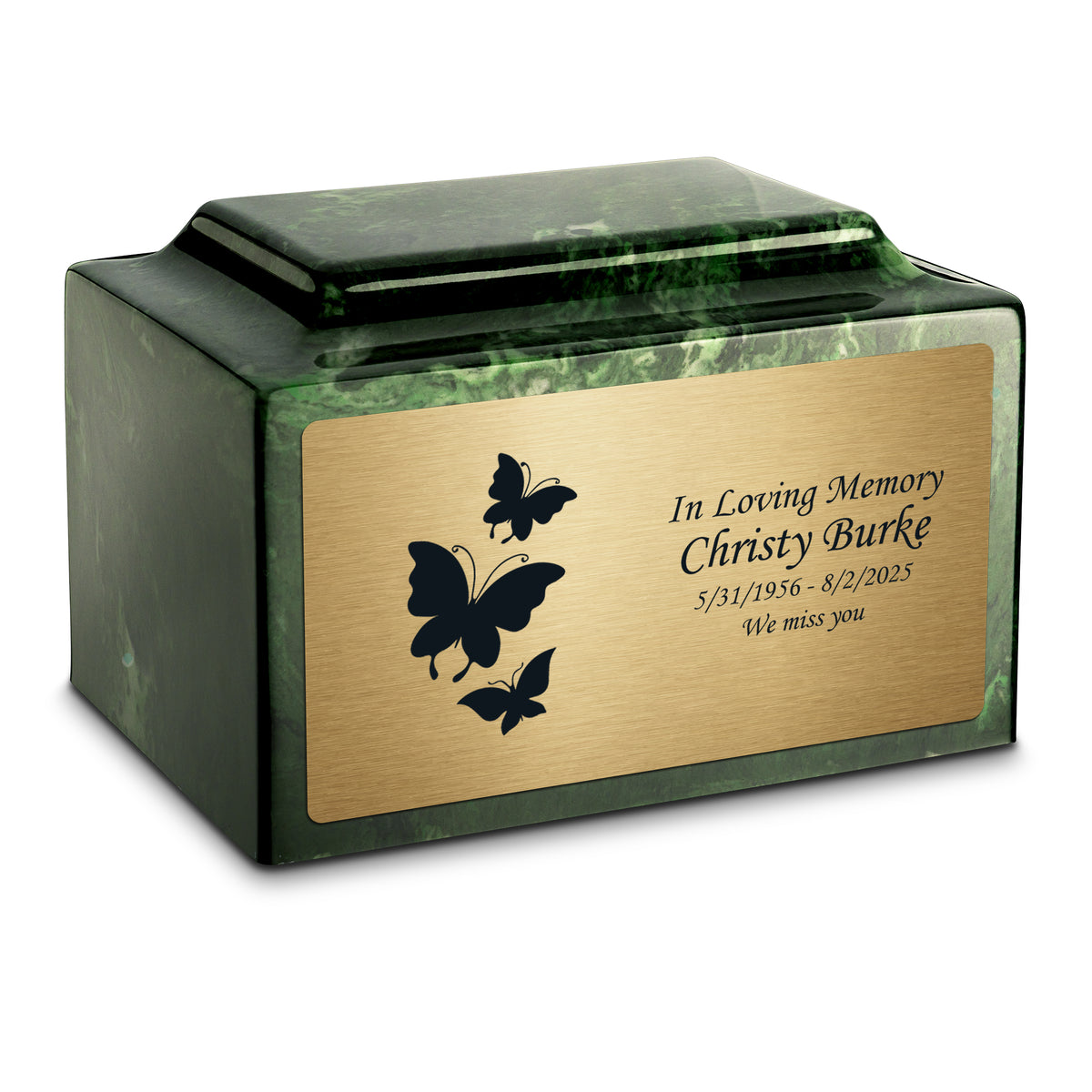 Adult Legacy Butterflies Cultured Marble Urns by MacKenzie