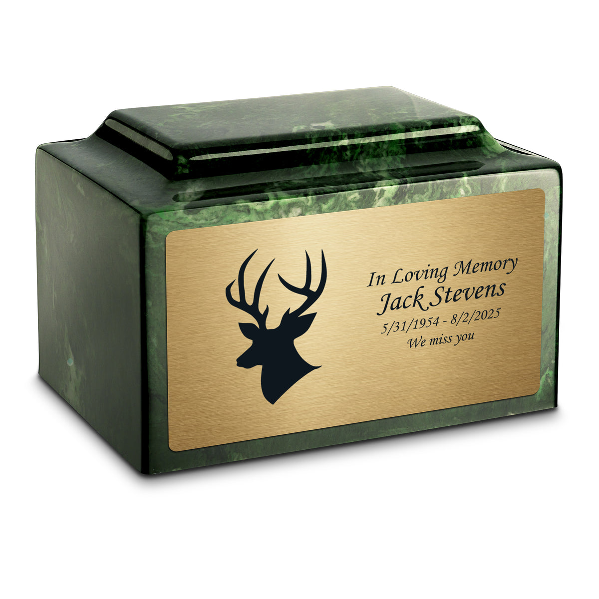 Adult Legacy Deer Cultured Marble Urns by MacKenzie