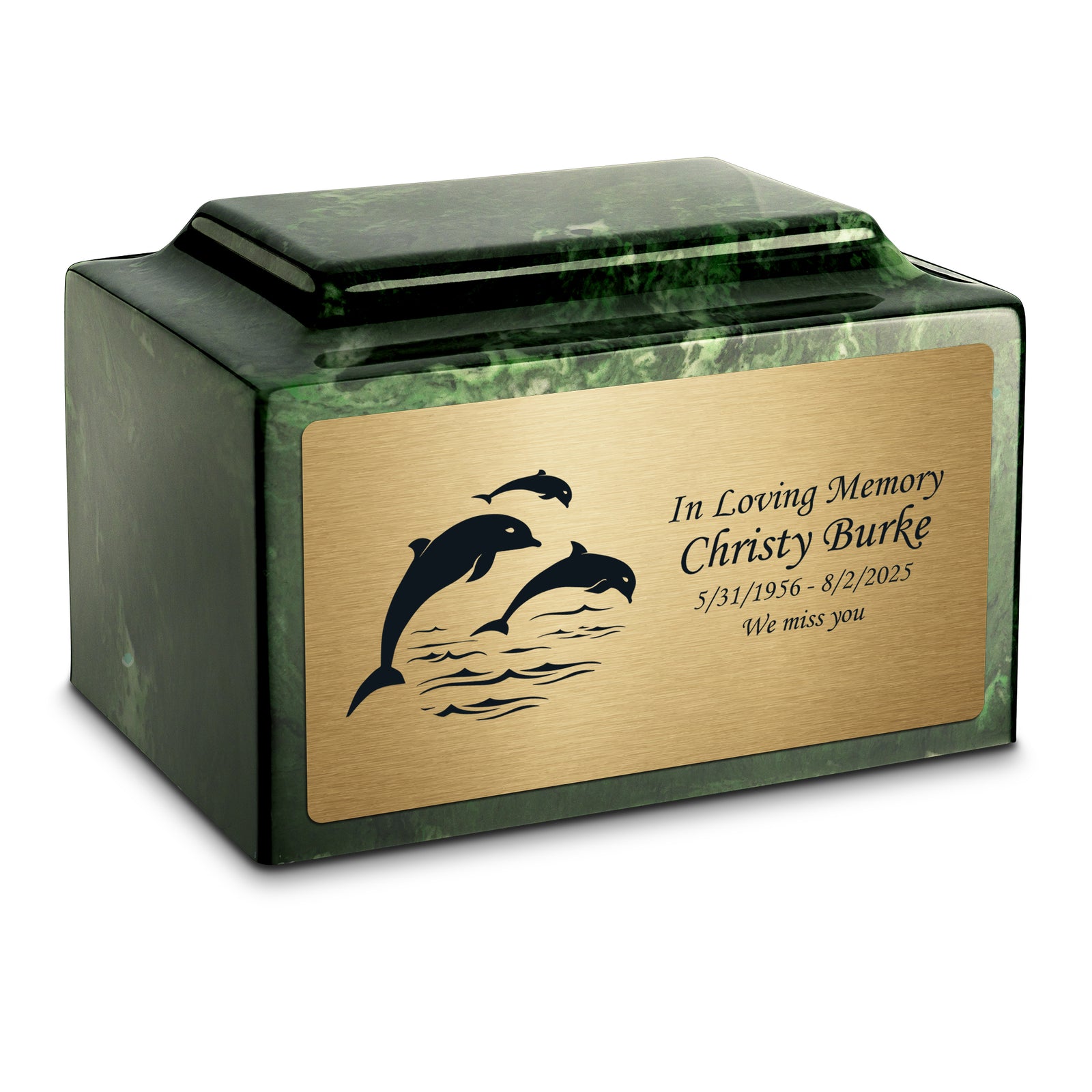 Adult Legacy Dolphin Cultured Marble Urns by MacKenzie
