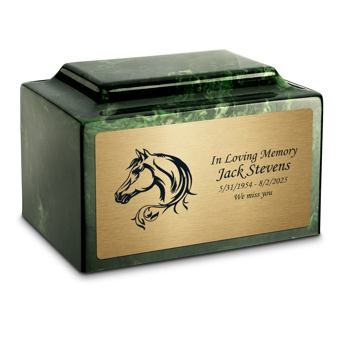 Adult Legacy Horse Cultured Marble Urns by MacKenzie