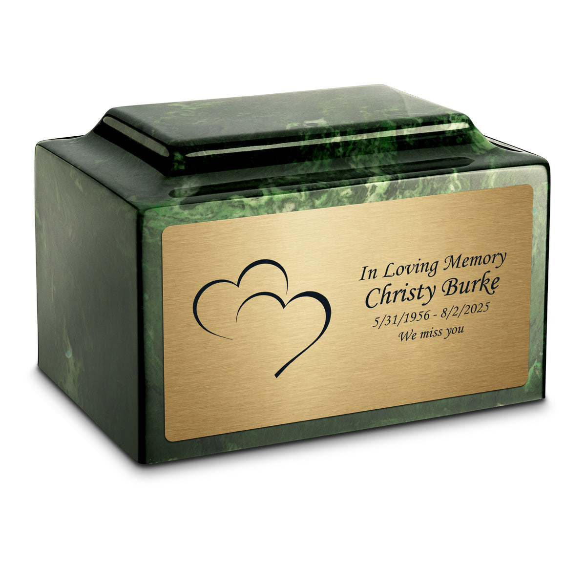Adult Legacy Hearts Cultured Marble Urns by MacKenzie