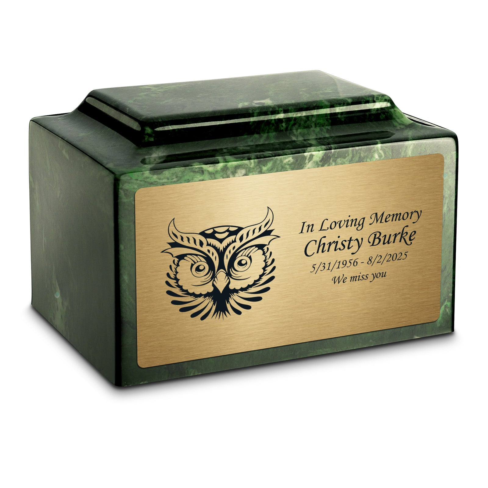 Adult Legacy Owl Cultured Marble Urns by MacKenzie