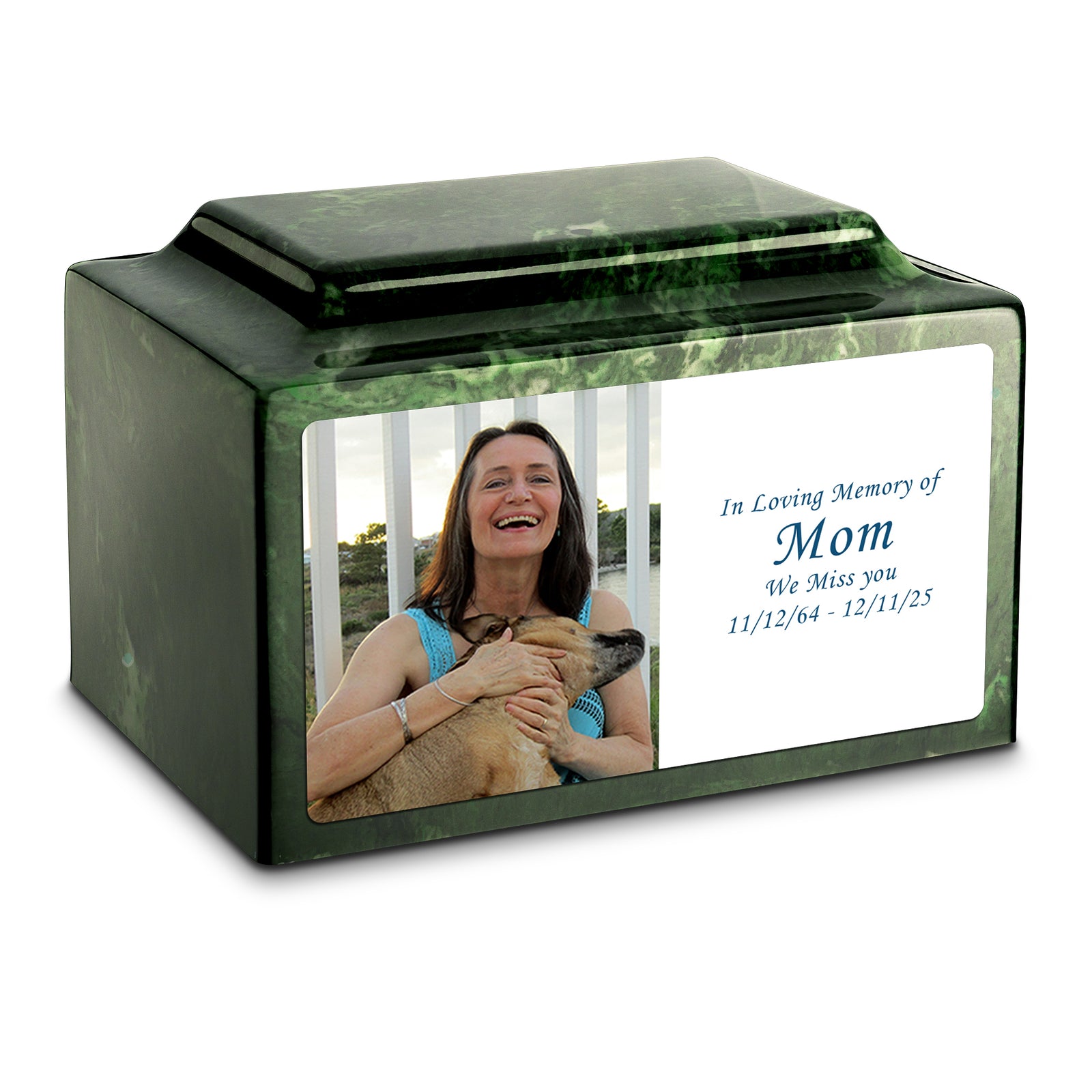 Adult Legacy Custom Printed Photo Cultured Marble Urns by MacKenzie
