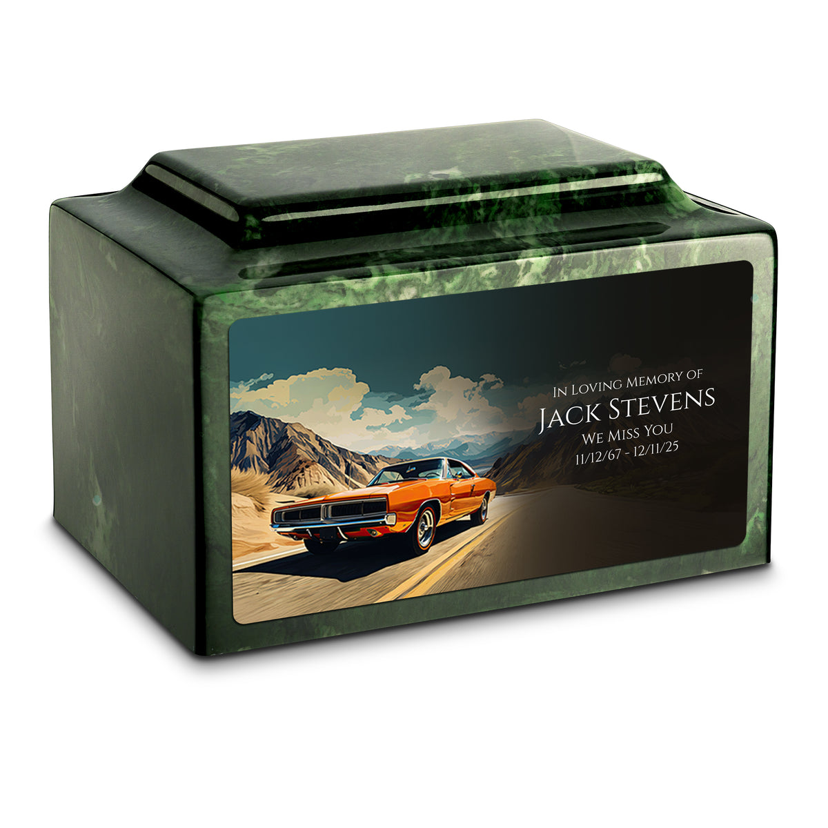 Adult Legacy Custom Printed Classic Car Cultured Marble Urns by MacKenzie