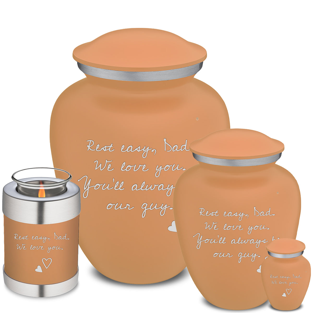 Adult Embrace Beige Handwritten Cremation Urn