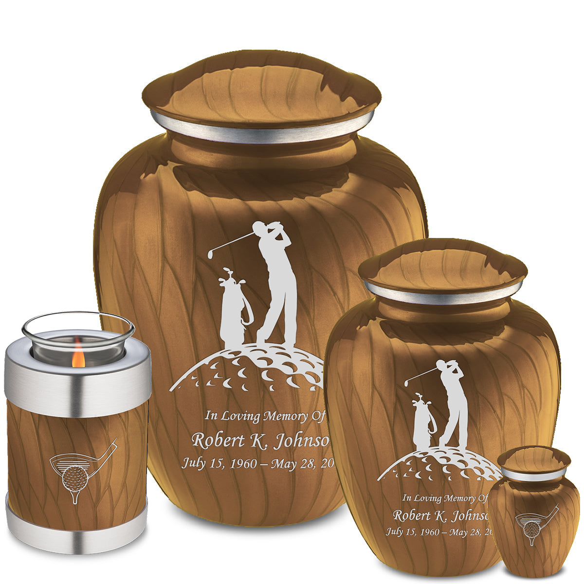 Adult Embrace Pearl Racing Blue Golf Cremation Urn