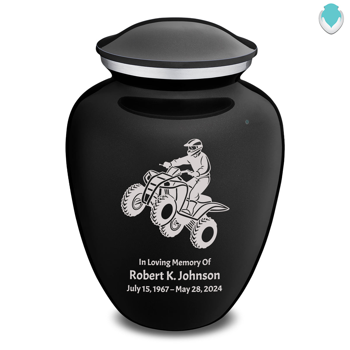 Adult Embrace Black ATV Cremation Urn