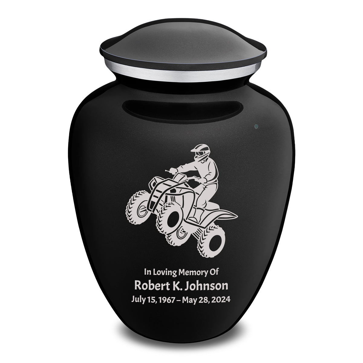 Adult Embrace Black ATV Cremation Urn