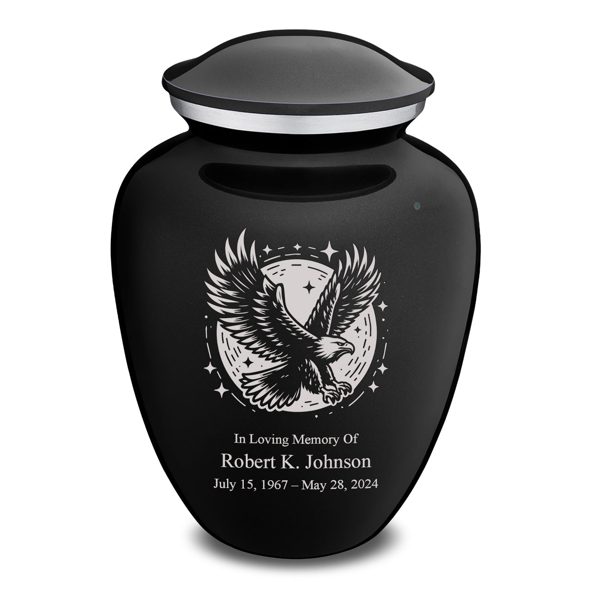 Adult Embrace Black Flying Eagle Cremation Urn