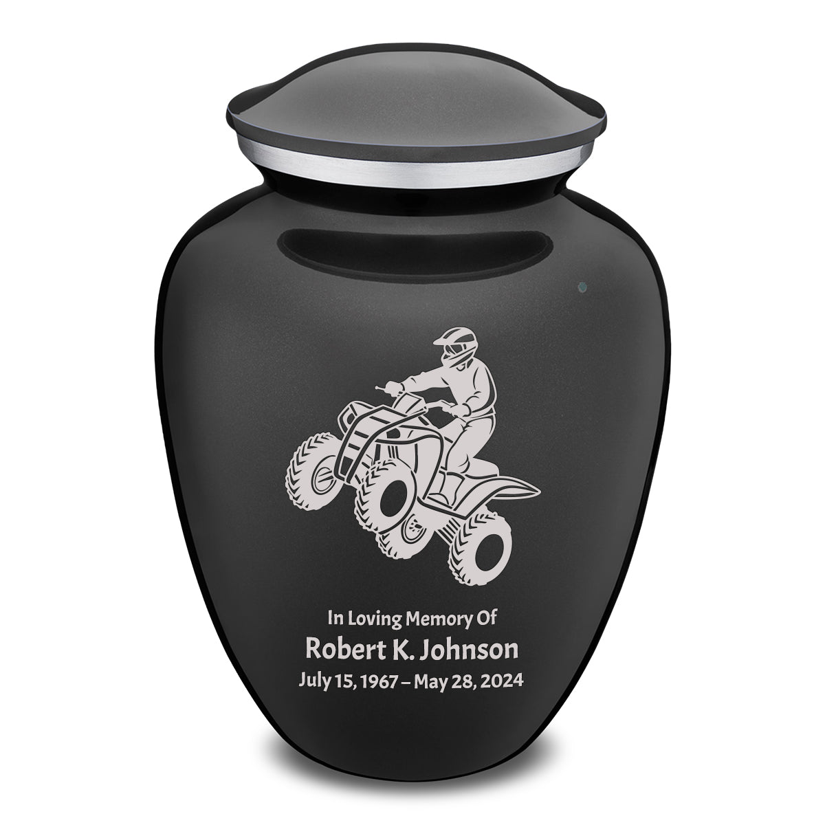Adult Embrace Charcoal Black ATV Cremation Urn