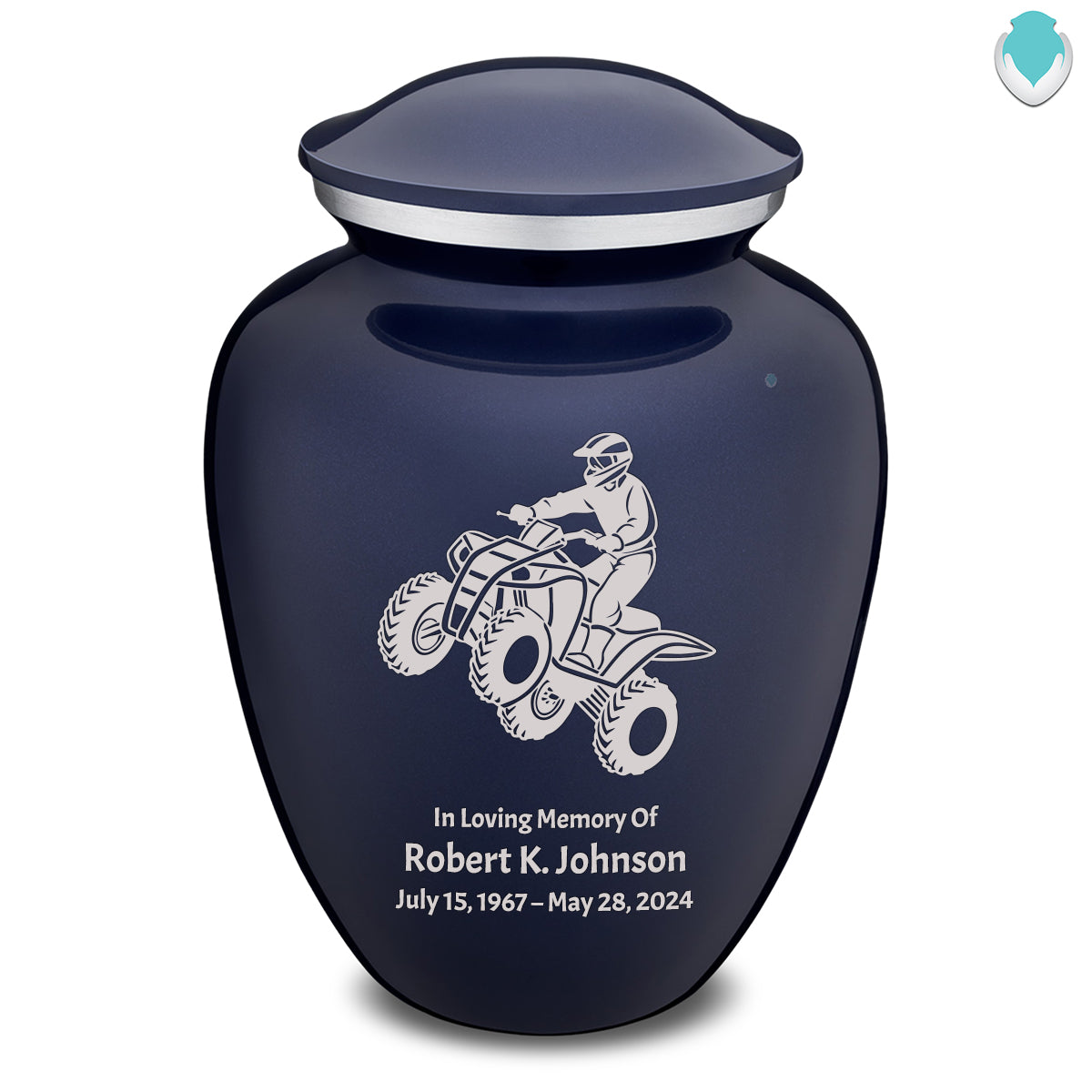 Adult Embrace Cobalt Blue ATV Cremation Urn