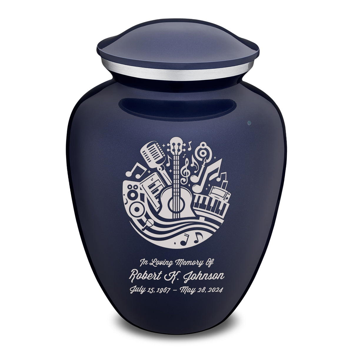 Adult Embrace Cobalt Blue Music Cremation Urn