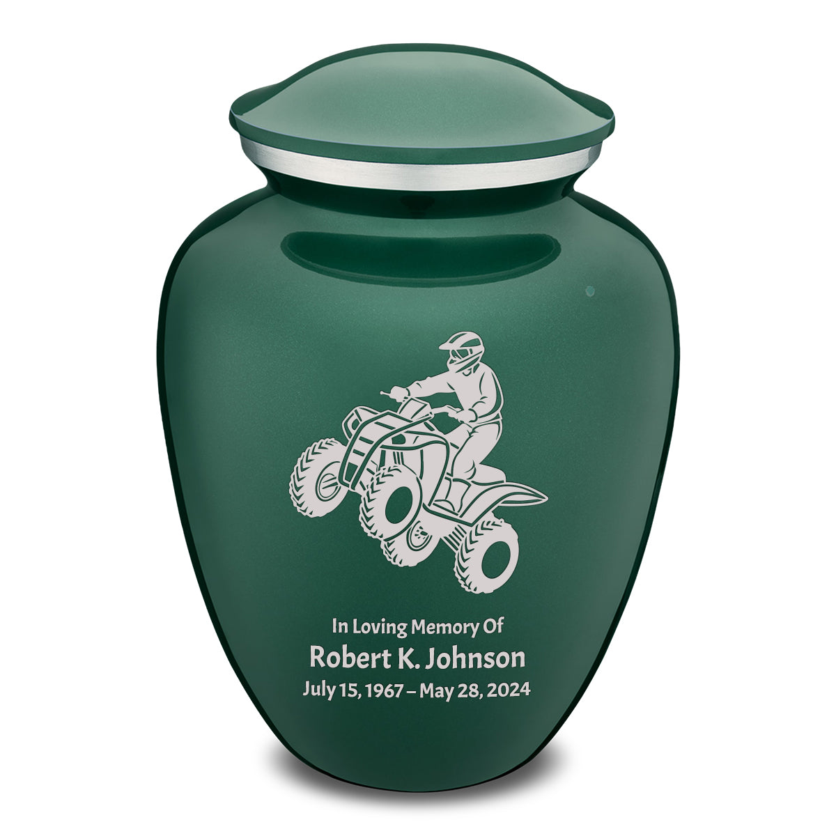 Adult Embrace Green ATV Cremation Urn
