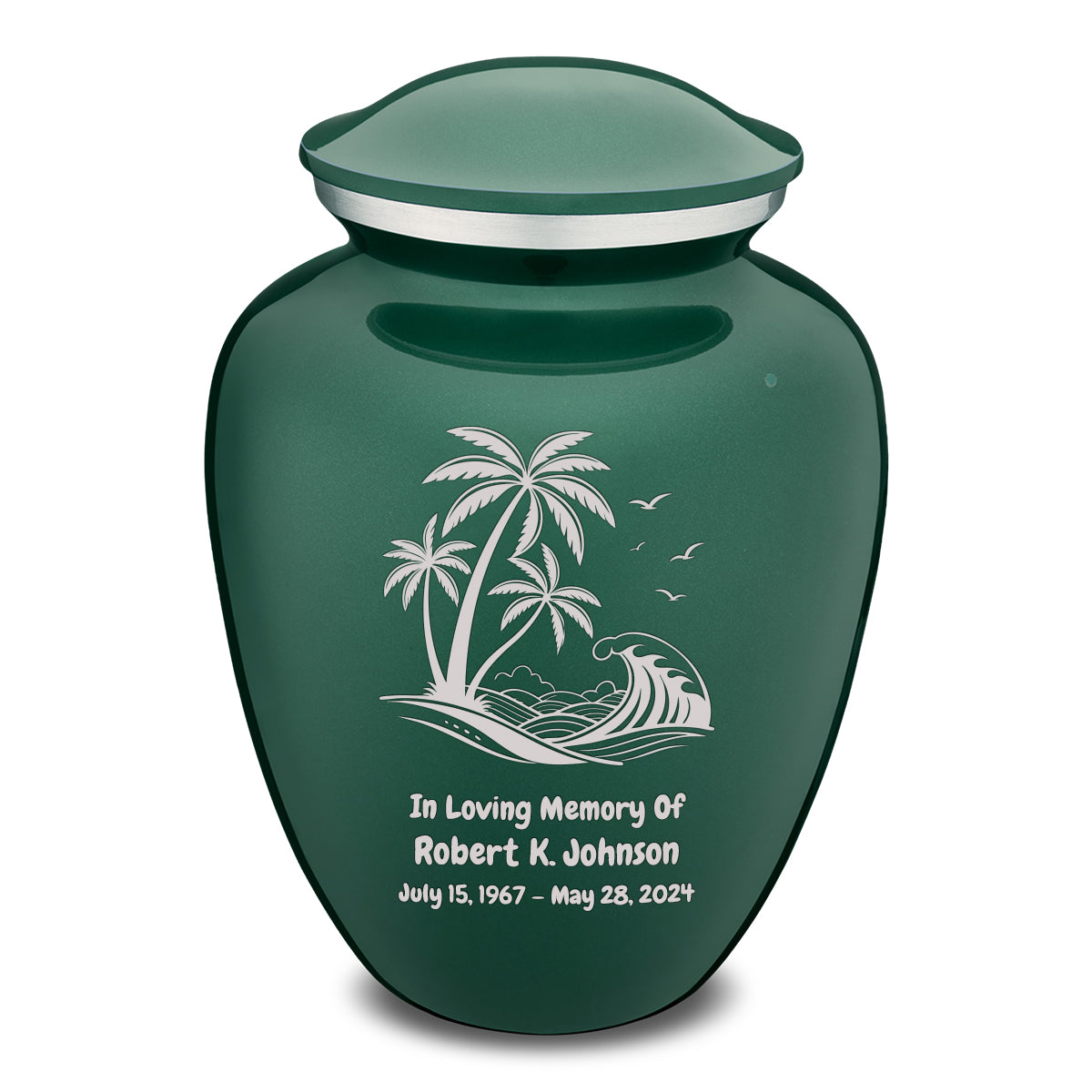 Adult Embrace Green Palm Beach Cremation Urn