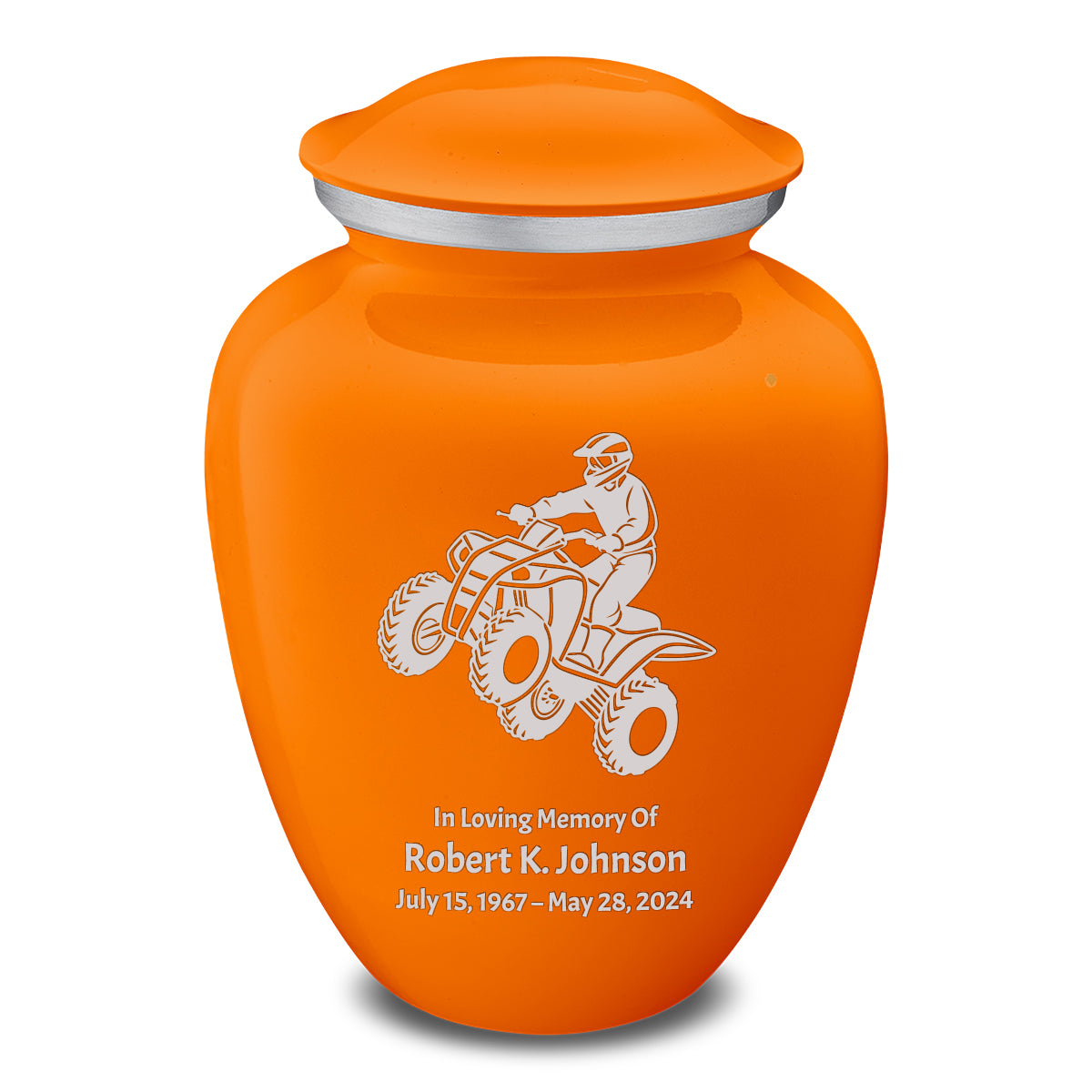 Adult Embrace Burnt Orange ATV Cremation Urn