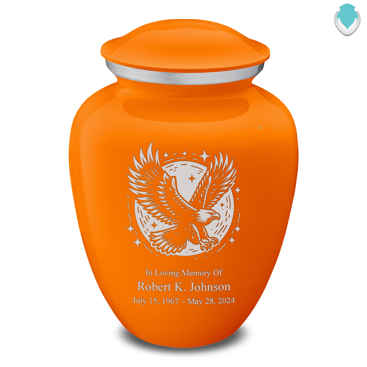 Adult Embrace Burnt Orange Flying Eagle Cremation Urn