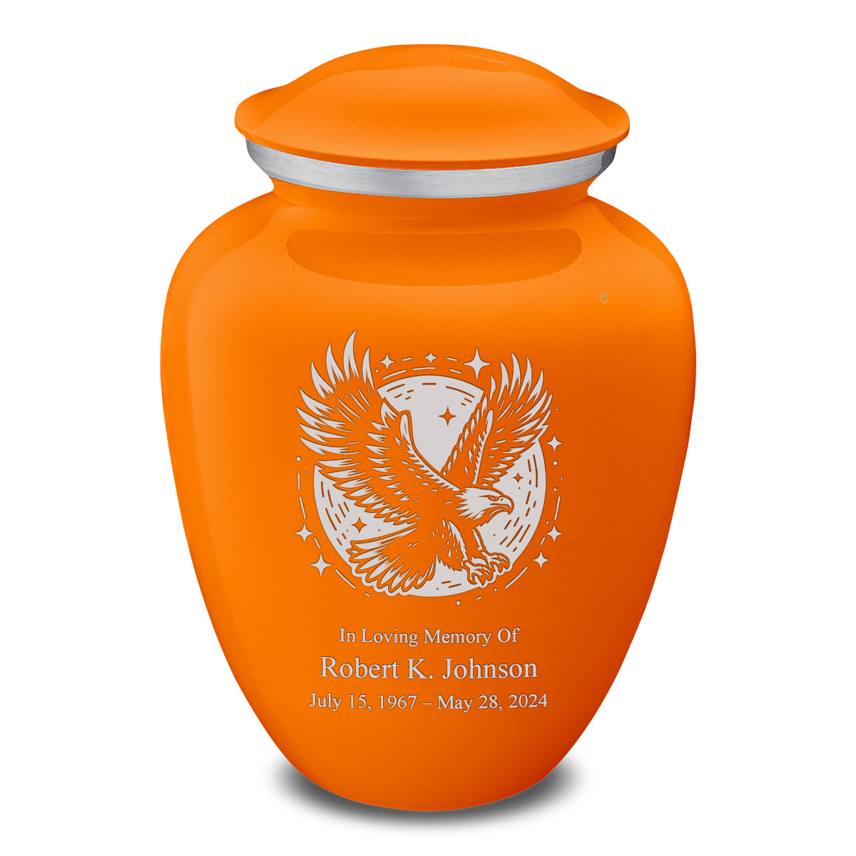 Adult Embrace Burnt Orange Flying Eagle Cremation Urn