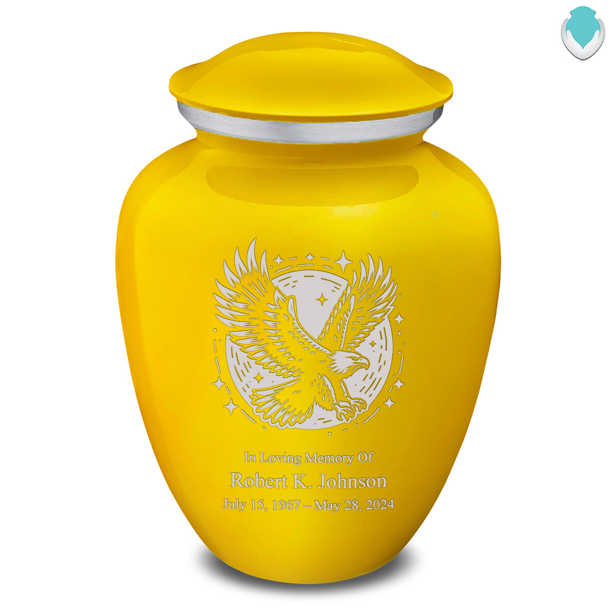 Adult Embrace Yellow Flying Eagle Cremation Urn