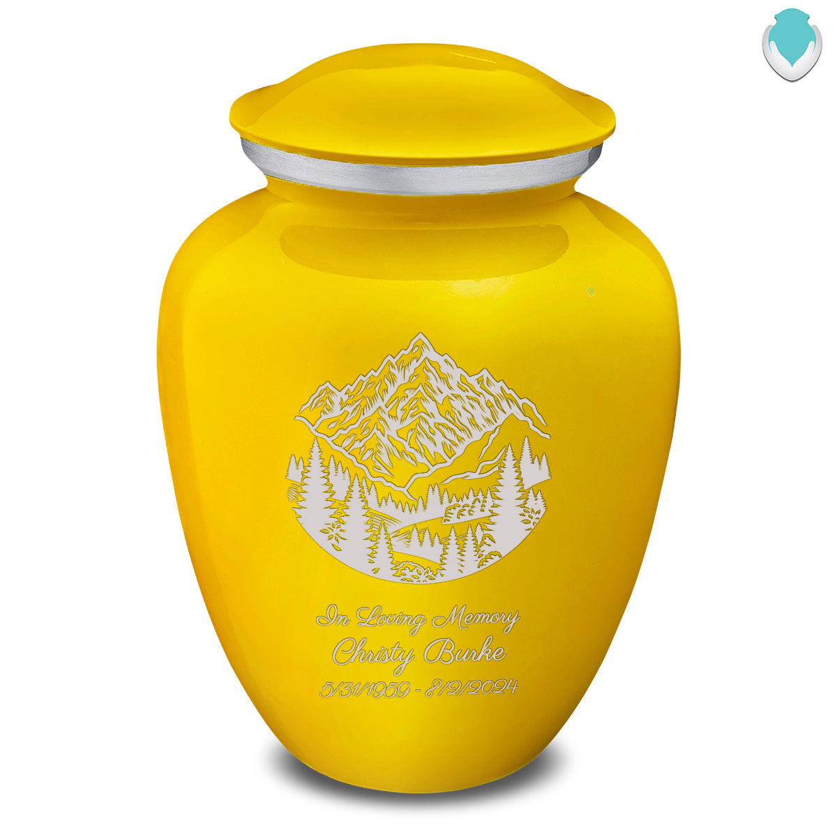 Adult Embrace Yellow Rocky Mountains Cremation Urn