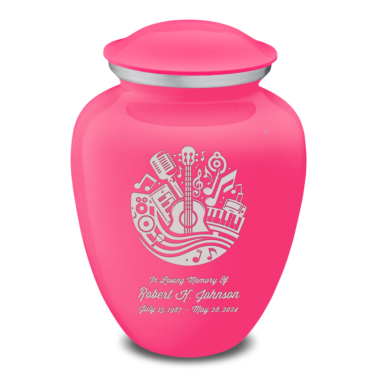 Adult Embrace Bright Pink Music Cremation Urn