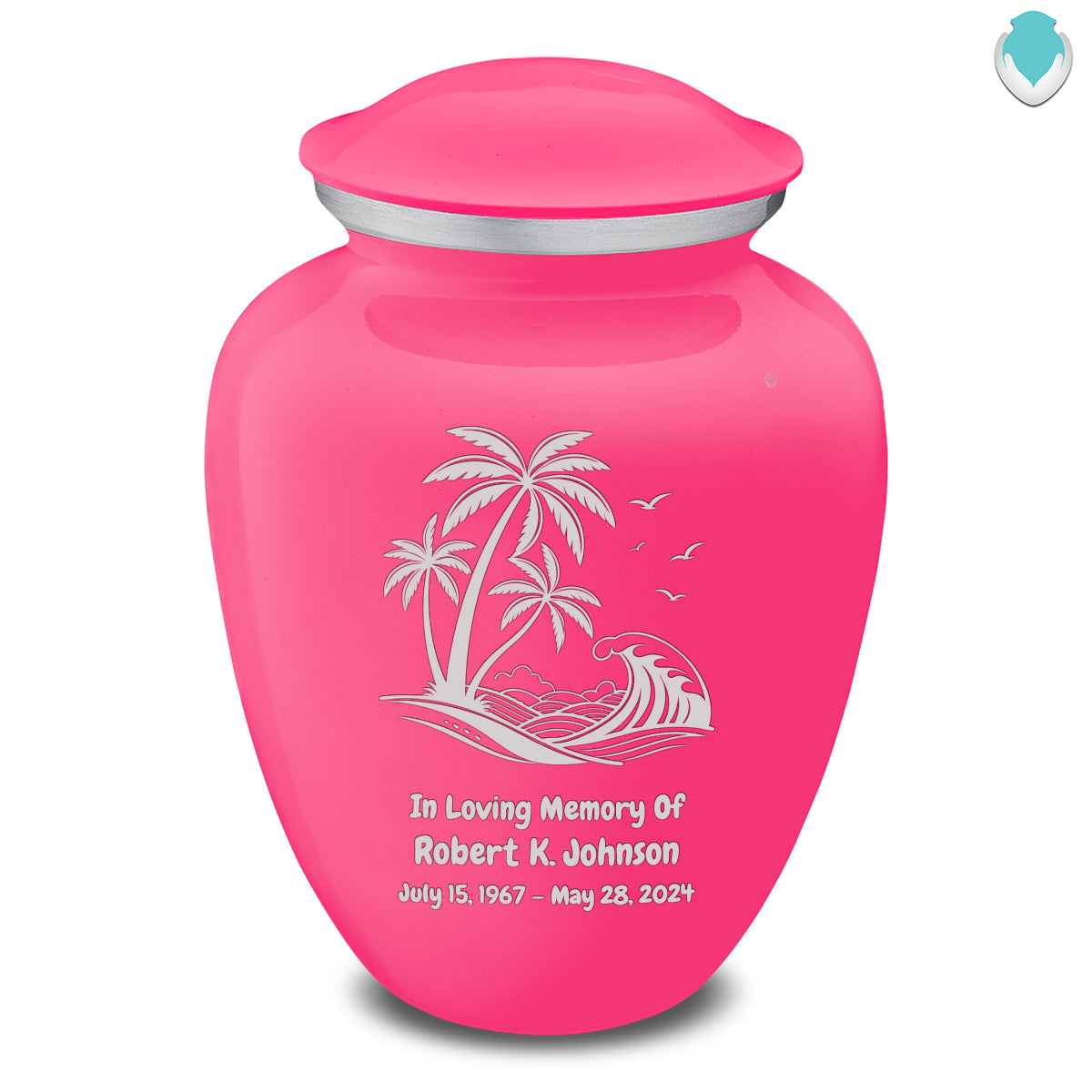 Adult Embrace Bright Pink Palm Beach Cremation Urn