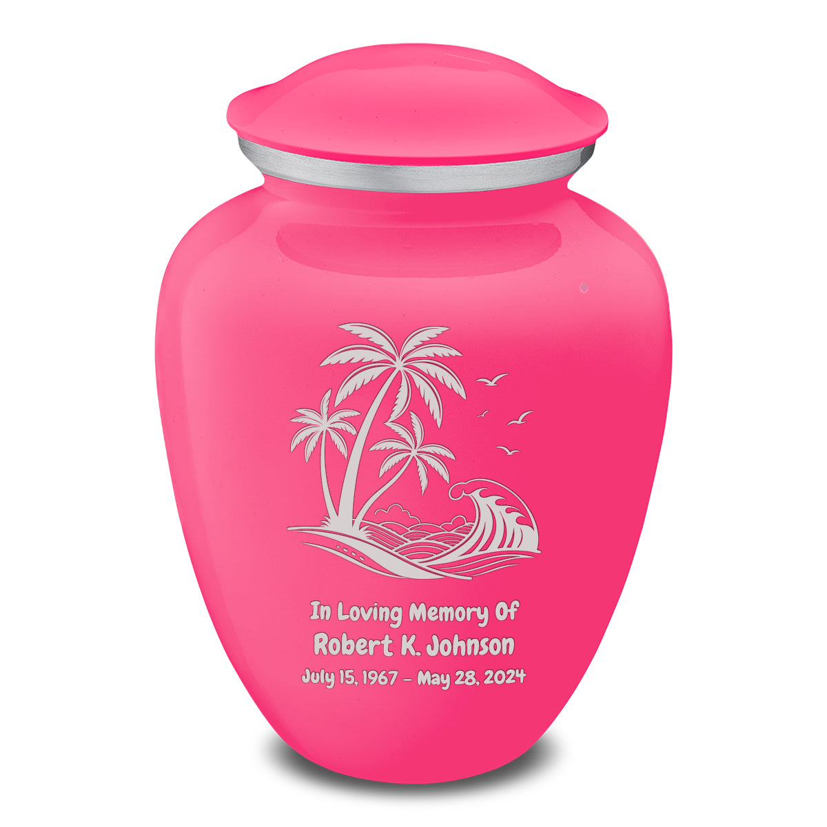Adult Embrace Bright Pink Palm Beach Cremation Urn