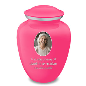 Adult Embrace Bright Pink Portrait Cremation Urn