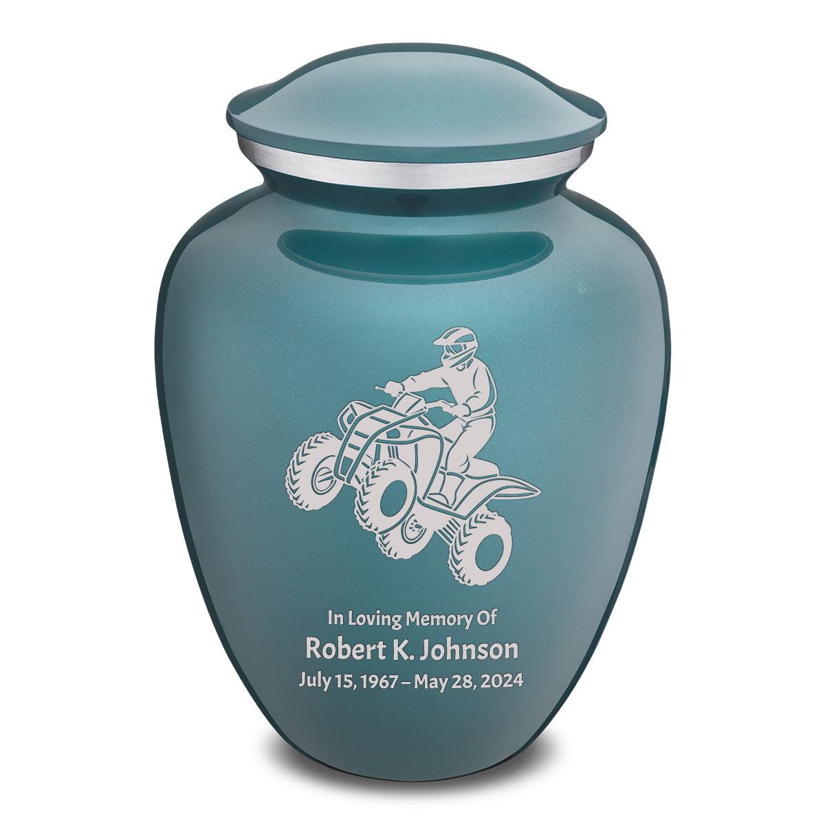 Adult Embrace Teal ATV Cremation Urn