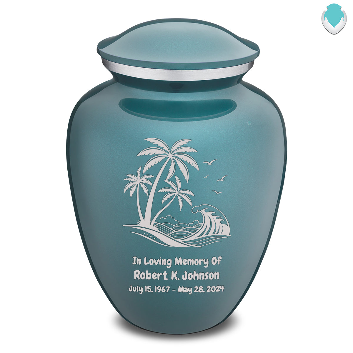 Adult Embrace Teal Palm Beach Cremation Urn