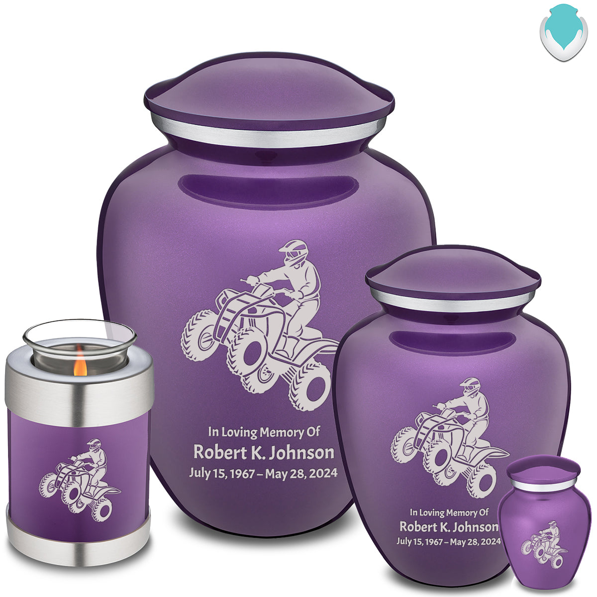 Keepsake Embrace Purple ATV Cremation Urn