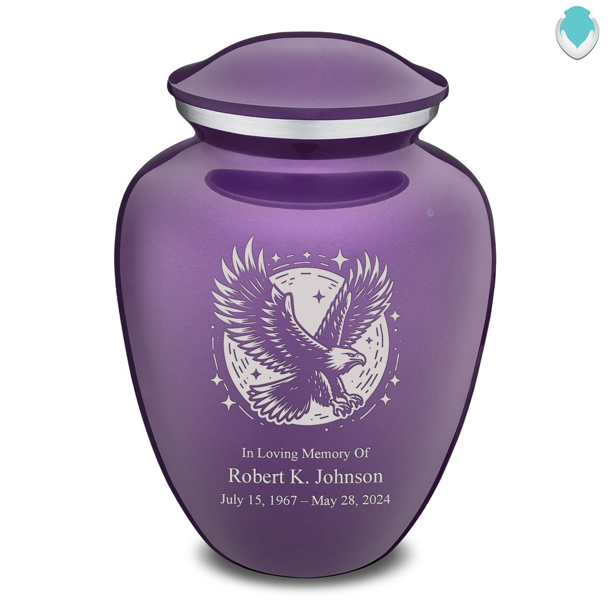 Adult Embrace Purple Flying Eagle Cremation Urn