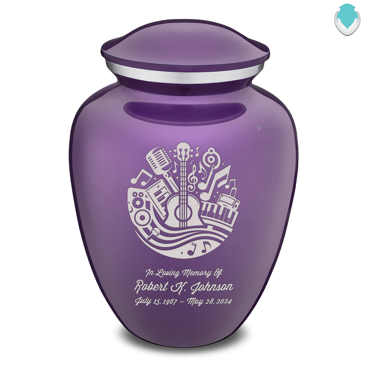 Adult Embrace Purple Music Cremation Urn