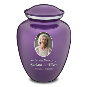 Adult Embrace Purple Portrait Cremation Urn