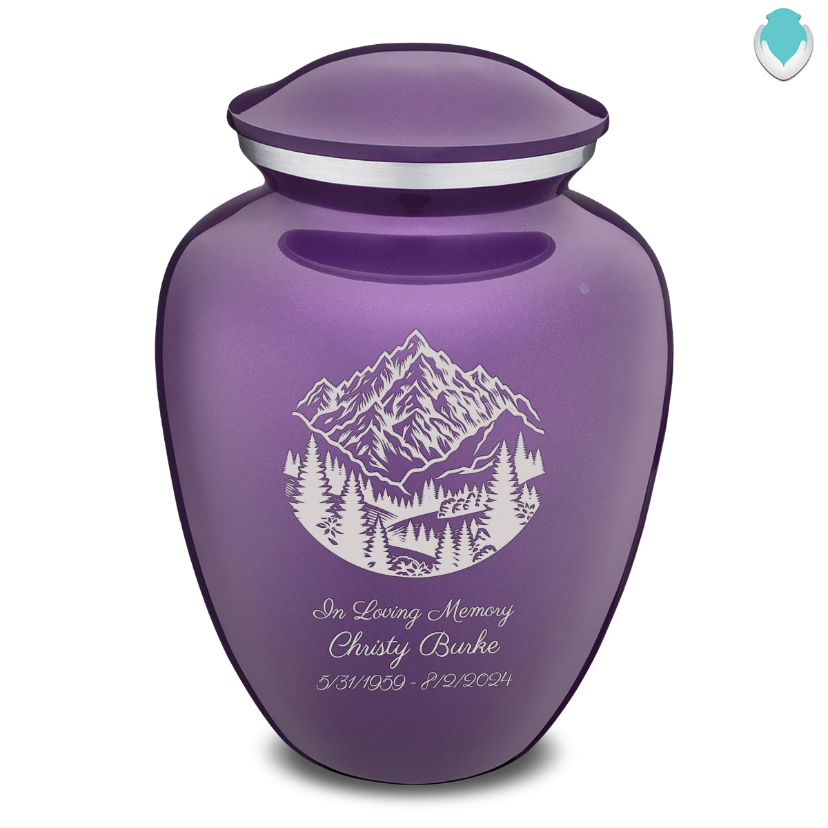 Adult Embrace Purple Rocky Mountains Cremation Urn