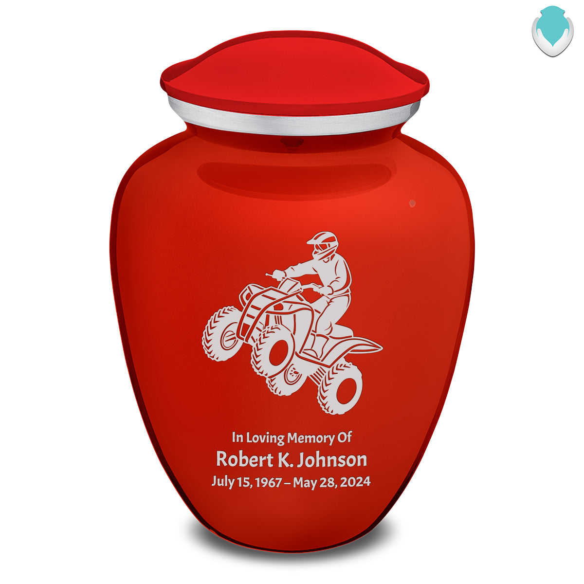 Adult Embrace Bright Red ATV Cremation Urn