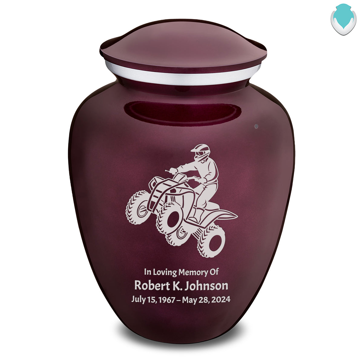 Adult Embrace Cherry Purple ATV Cremation Urn