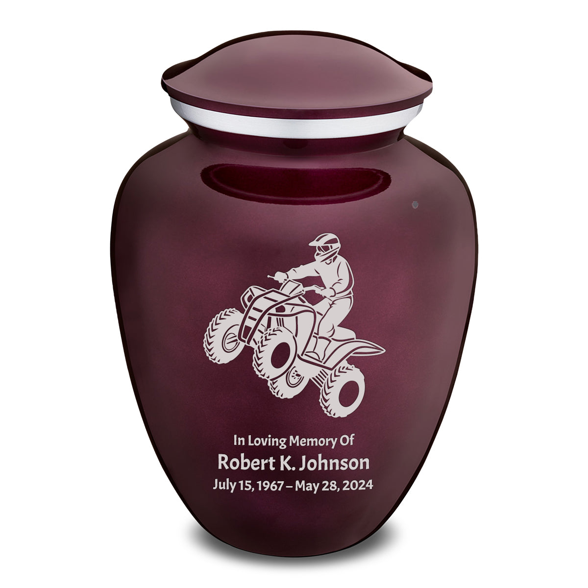 Adult Embrace Cherry Purple ATV Cremation Urn