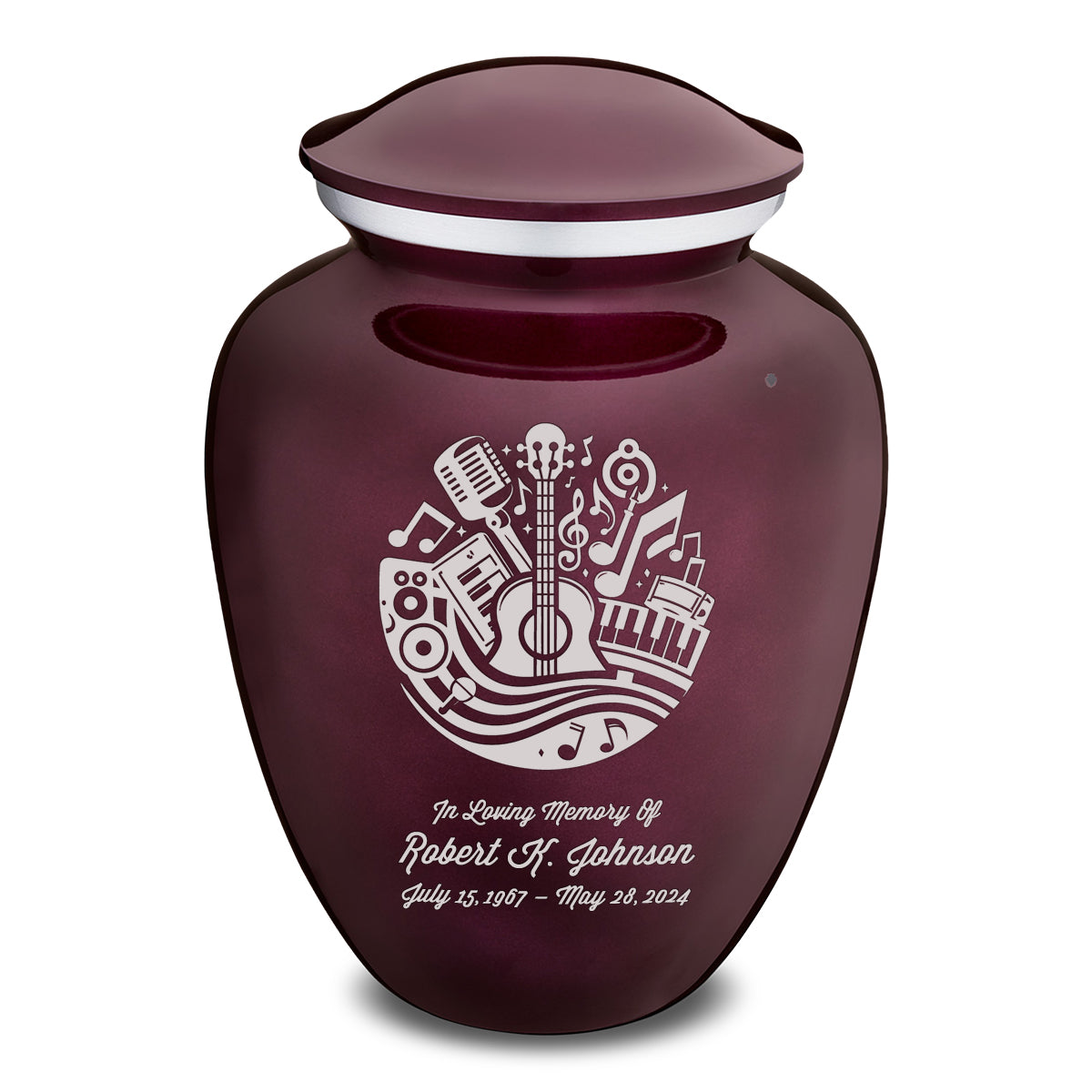 Adult Embrace Cherry Purple Music Cremation Urn