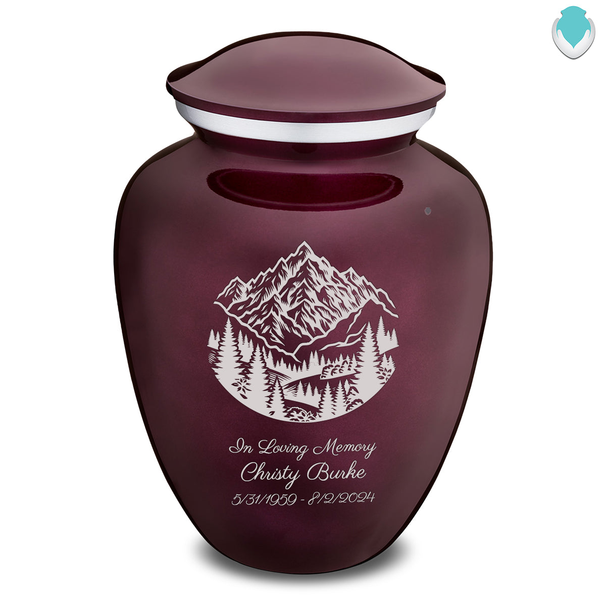 Adult Embrace Cherry Purple Rocky Mountains Cremation Urn
